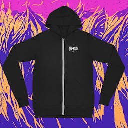 Onus lightweight soft zip hoodie - unisex-lightweight-zip-hoodie-solid-black-triblend-front-65f86c6bca9f2