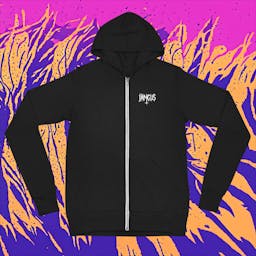 Pious lightweight soft zip hoodie - unisex-lightweight-zip-hoodie-solid-black-triblend-front-65f86d0c329fd